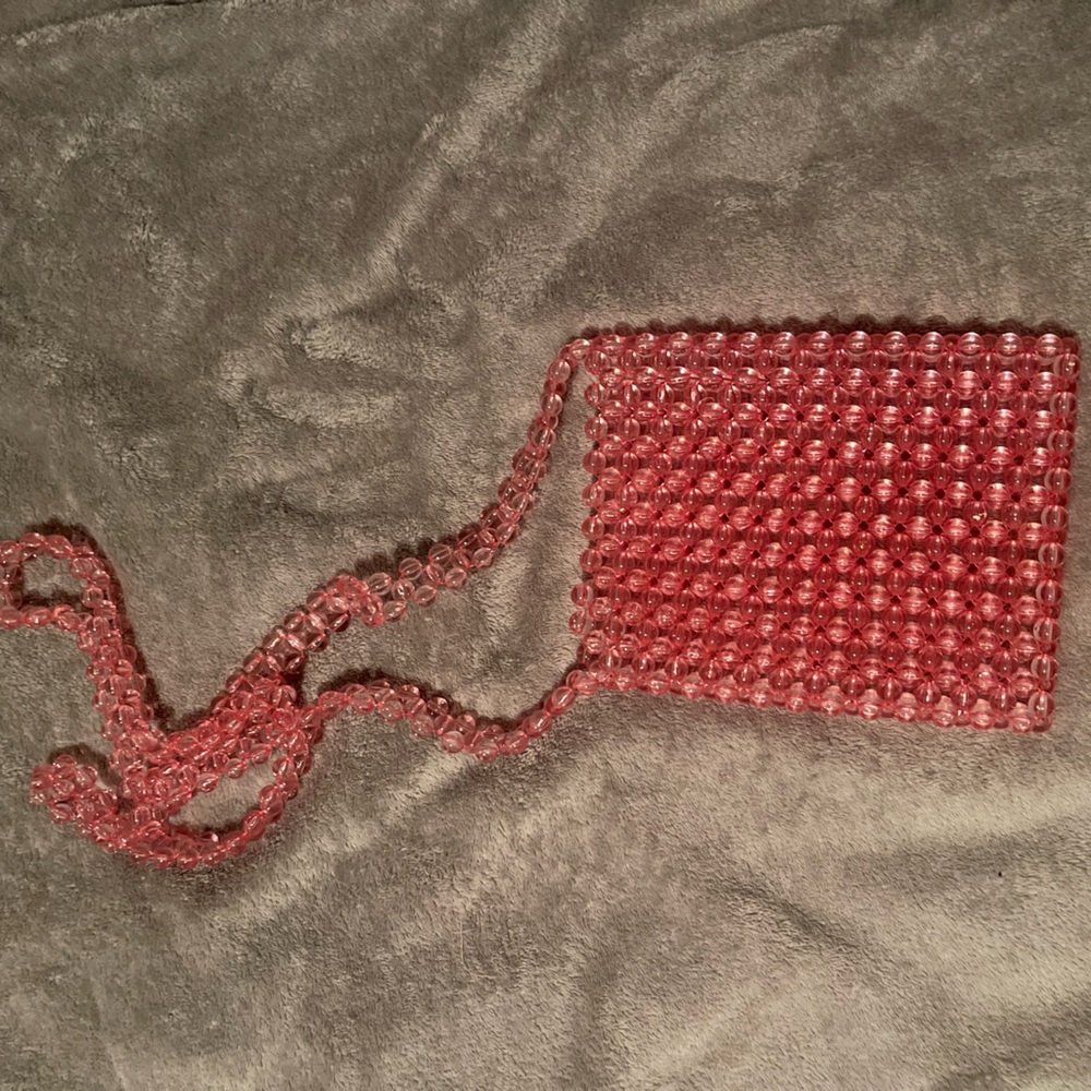 Pink Beaded Purse